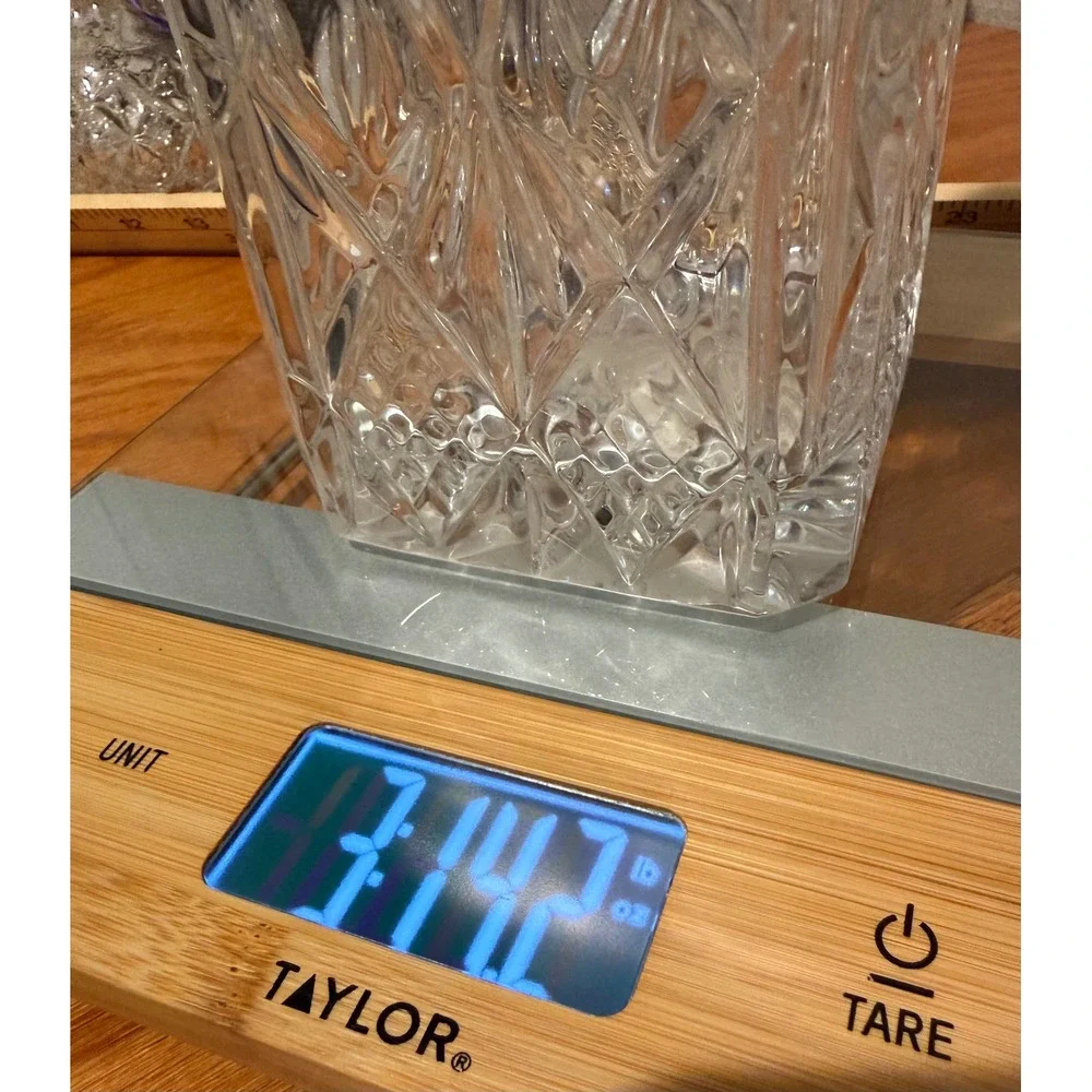 Towle 24% Lead Crystal Decanter Square Whiskey Bottle Made in Poland Stopper